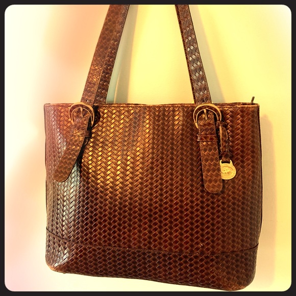 Brahmin Handbags - 🍁Brahmin Leather Woven Tote 👜